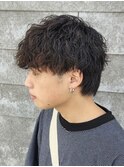 波巻きスパイラルパーマツイストスパイラルパーマメンズマッシュ