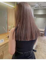 ローレンジウ(LOREN JU)&nbsp;透明感髪質改善ベージュダブルカラーミルクティーグレージュ