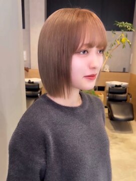 アース コアフュールボーテ 上田店(EARTH coiffure beaute) ナチュラルベージュ_ヨシンモリ_顔周りレイヤー_レイヤーカット