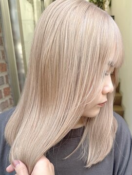 サンク 原宿 表参道(cinq) ★ハイトーンダブルカラーミルクティーグレージュピンクベージュ