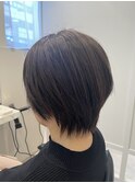 レディース,前下がりショートボブ