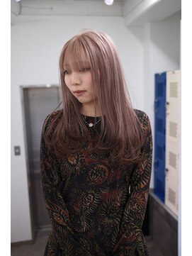 キコエル 三軒茶屋(kikoeru) ホワイトピンクベージュ 裾ブラウン