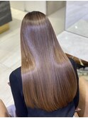 縮毛矯正ツヤツヤストレート髪質改善前髪なし前髪あり表参道