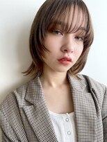 スミス 上野(smith)&nbsp;レイヤーカットハッシュカット顔まわりミディアムロング