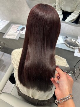 ミディアムヘア/暗めカラー/グランマッシュ/茨木