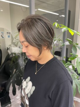 くびれショートボブ40代50代グレイカラー白髪染め白髪ぼかし