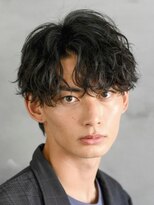 フィフス 大分(fifth)&nbsp;大分シャドウパーマメンズカットラウンドマッシュセンターパート