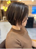 【川口元郷】ハイライトショートボブ