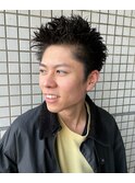 スパイキーショートツーブロック刈り上げ　[錦糸町]<理容室>