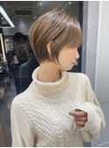 ミルクティーベージュショート