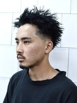 メリケンバーバーショップ コウベ(MERICAN BARBERSHOP KOBE)&nbsp;ショートツイストミドルフェードアップバング