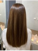 ハイライトと癖が改善できた潤艶ヘアー