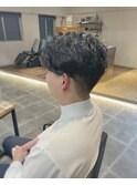 強めツーブロックパーマ
