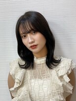 グリー ヘアプロデュース 千葉店(Gree hair produce) 《くびれミディアム》顔まわりカット/似合わせカット/前髪