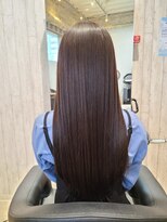 ヘアサロン フラット(hair salon flat)&nbsp;20代ブラウンロングツヤ髪大人上品プロテストリートメント