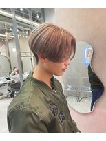 ロンド レア 天神大名店(Lond Le’a)&nbsp;デザインカラー/ボブルフ/黒髪/オリーブベージュ