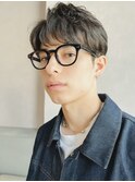 癖毛風パーマ アップバング 韓流ヘア マッシュパーマ