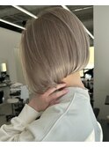 保存必須【海外風ハイトーンボブ】ミルクティーベージュ