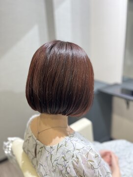 ノイス(noyce) ピンクブラウン×ぷっつりショートボブ