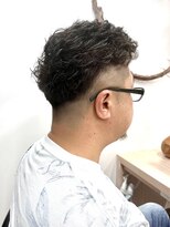 サロンドジョー(salon de joe) ツイストスパイラルパーマメンズマッシュ刈り上げ 奥東巧真