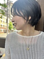 ヘアメイク マルナ 本店(HAIR MAKE MALUNA) 【MALUNA ヒマワリ】癖毛活かショート×シアーベージュ