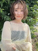 イフ 高崎本店(Ifh)&nbsp;ボブ×オリーブベージュ【春カラー/透明感カラー】