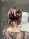 ツインシニヨンリボンアレンジ