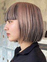 ニュイ(NUIT)&nbsp;ショートボブ韓国丸みショートカットミルクティーベージュカラー