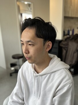 メンズカット バイ ソイクフ(メンズカット by SOY-KUFU) ニュアンスパーマスパイキーショートメンズ短髪黒髪スーツ流行