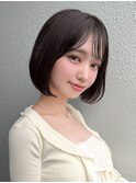 前下がりボブ丸みボブ内巻きボブ前髪なし小顔ワンレンミニボブ