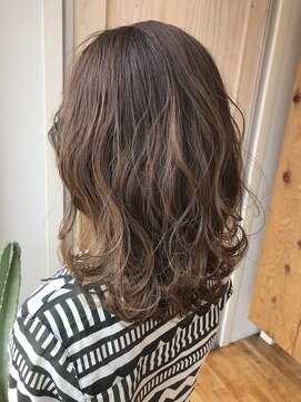 ブルー(BLUE.) アッシュベージュグラデーション