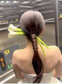 カラータイトポニーテール