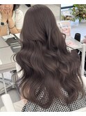 韓国ヘア　透明感カラー　ラベンダーグレージュ