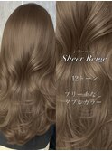 シアーベージュ ブリーチなし レイヤーカット