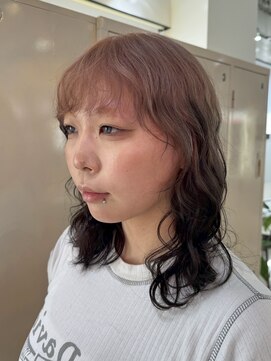 デート 下北沢(DATE) 下北沢ブリーチカラーハイトーンデザインカラー顔周りレイヤー◆