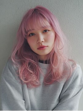 レリー 伊丹(Rely) ゆるふわミディ × ピンクベージュ[伊丹駅/髪質改善]