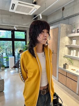 オムズポカ 栄矢場町店(OM's poka) ウルフパーマ×ワインレッド