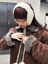 ヘアー アイス ルーチェ(HAIR ICI LUCE)&nbsp;レイヤーカット/ブリーチなしボルドー/ワインレッド/太田