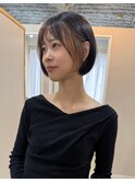 *小顔シルエットのミニボブ/インナーカラー/神戸/三宮/上田一眞