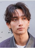 メンズパーマフェザーパーマシャドウパーマセンターパート