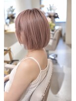 エイプリル(APRIL)&nbsp;透明感ピンクベージュボブ