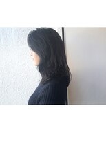 アン ヘア デザイン(un hair design) 【　un  】リアルパーマ×ダークアッシュ×ミディアム