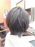 丸み外ハネショートのグラデーションボブ☆