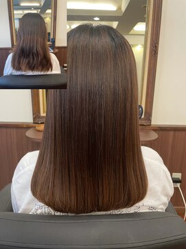 エンレイ(enRei) 髪質改善うる艶ナチュラルブラウンストレートセミロング