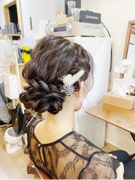 ロカット サロン(Roquat Salon) シニヨン編み込みヘアアレンジ【立川/浴衣/立川/ヘアアレンジ】