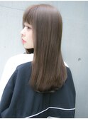 オリーブベージュ ナチュラルストレート