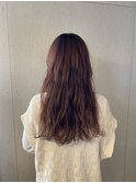 ダスティーピンクカラー/波巻き