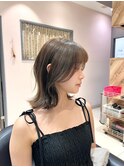 グレージュカラー/シアーカラー/20代30代40代/セミディ/小手指