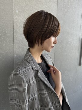 ロンドワン 三宮元町(Lond one) ショートボブ【ショートボブ/ボブ/前髪/ピンクベージュ】