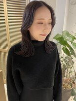 コフィー バイ メルト 吉祥寺(cofy by melt)&nbsp;【松本咲花】前髪なし韓国風くびれヘア/ラベンダーグレージュ